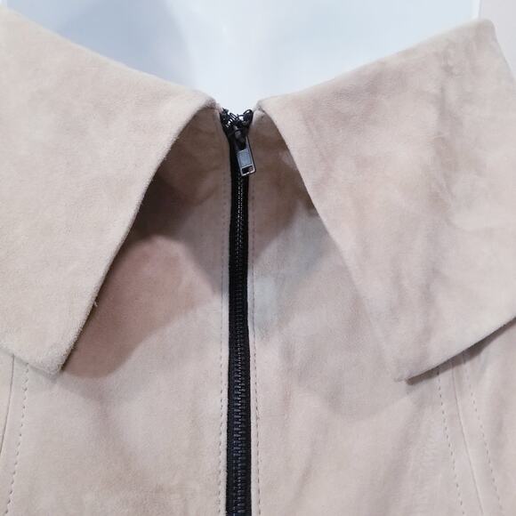 RARE Alexis 100% Genuine Leather Suede Belted Halter Dress with Side pockets - Picture 11 of 16